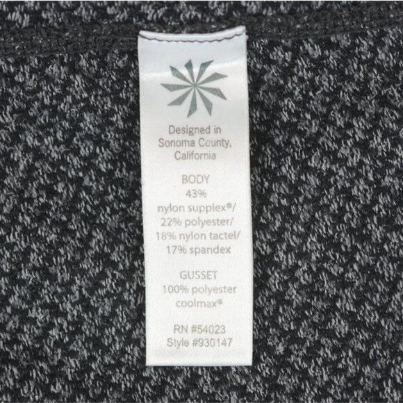 Athleta Chatarunga Women's XXS Black Gray Herringbone Low Rise Athletic Leggings - Picture 8 of 9